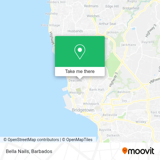 Bella Nails map