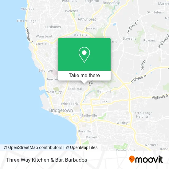 Three Way Kitchen & Bar map