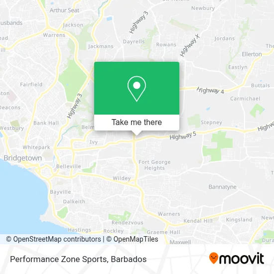 Performance Zone Sports map