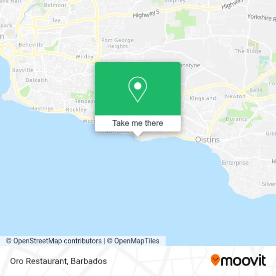 Oro Restaurant map