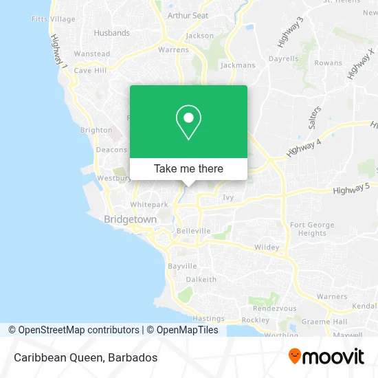 Caribbean Queen map