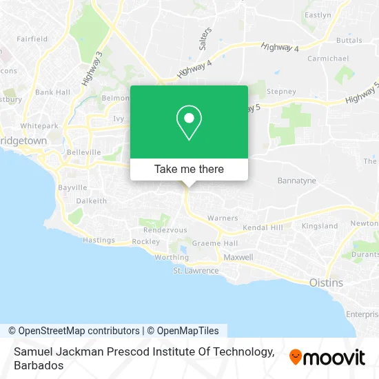 Samuel Jackman Prescod Institute Of Technology map