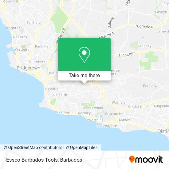 Essco Barbados Tools map