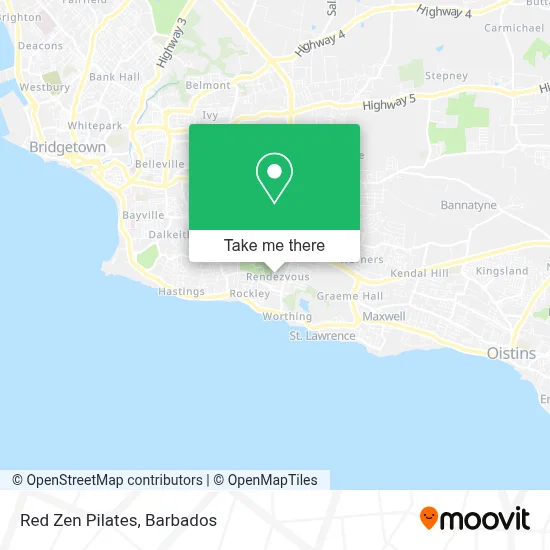 Red Zen Pilates map