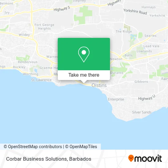 Corbar Business Solutions map