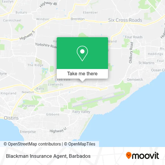 Blackman Insurance Agent map