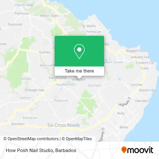 How Posh Nail Studio map