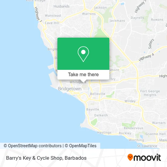 Barry's Key & Cycle Shop map