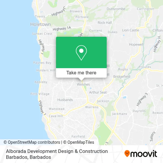 Alborada Development Design & Construction Barbados map