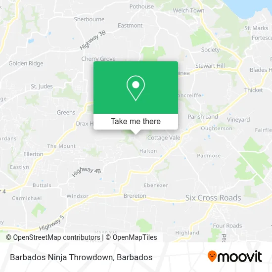 Barbados Ninja Throwdown map