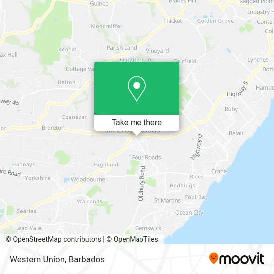 Western Union map