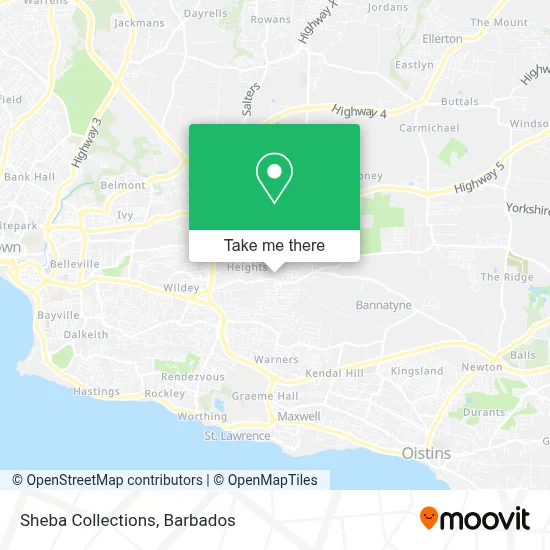 Sheba Collections map