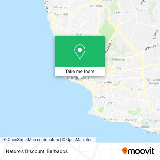Nature's Discount map