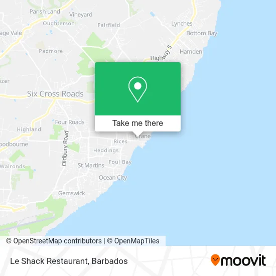 Le Shack Restaurant map