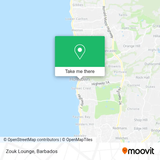 Zouk Lounge map