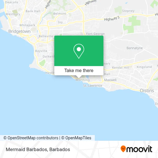 Mermaid Barbados map