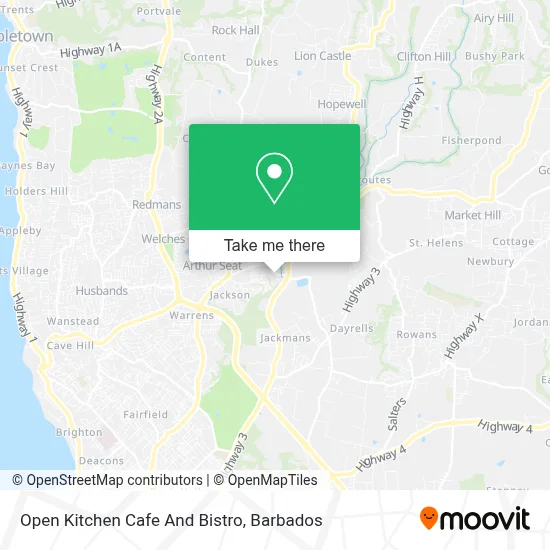 Open Kitchen Cafe And Bistro map