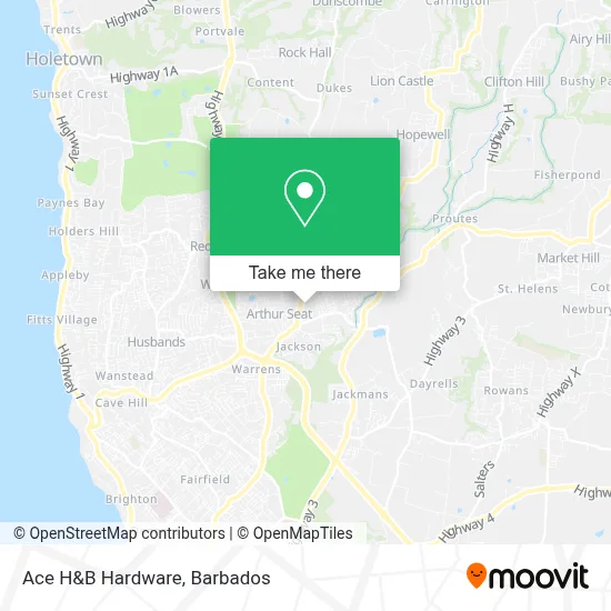 Ace H&B Hardware map