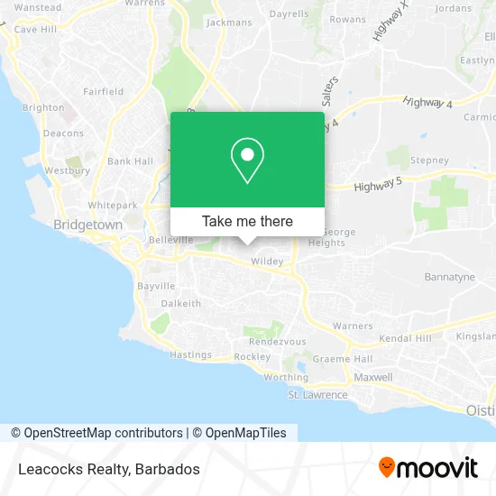 Leacocks Realty map