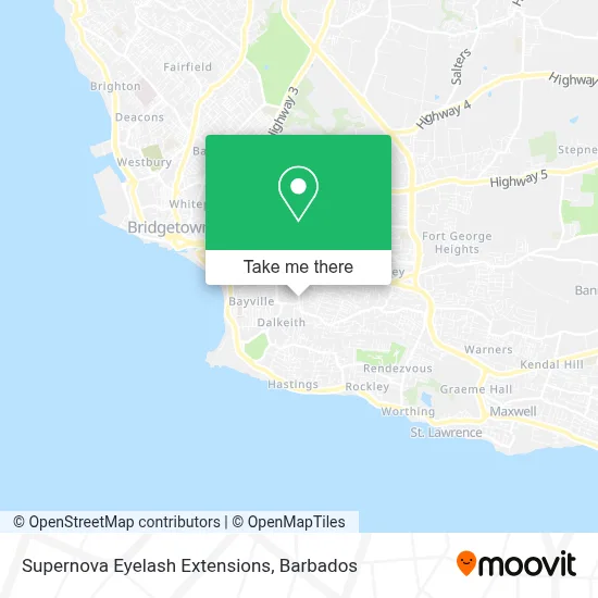 Supernova Eyelash Extensions map