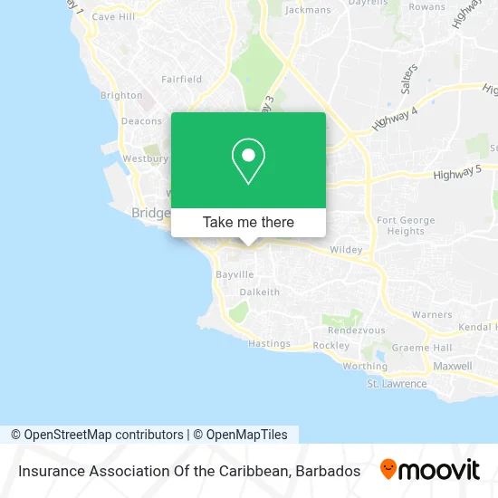 Insurance Association Of the Caribbean map