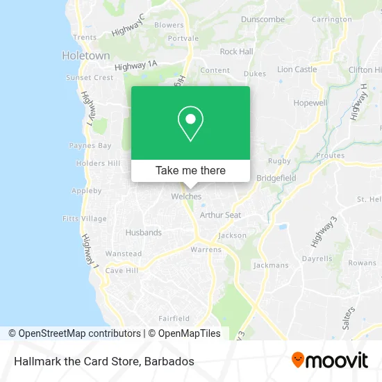 Hallmark the Card Store map