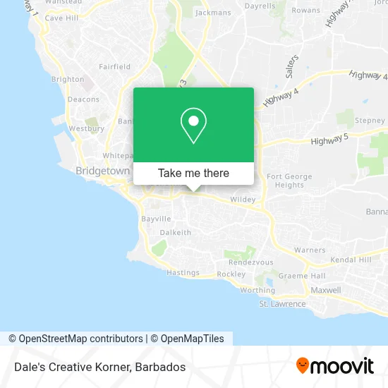 Dale's Creative Korner map