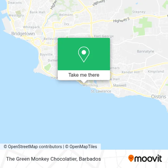 The Green Monkey Chocolatier map