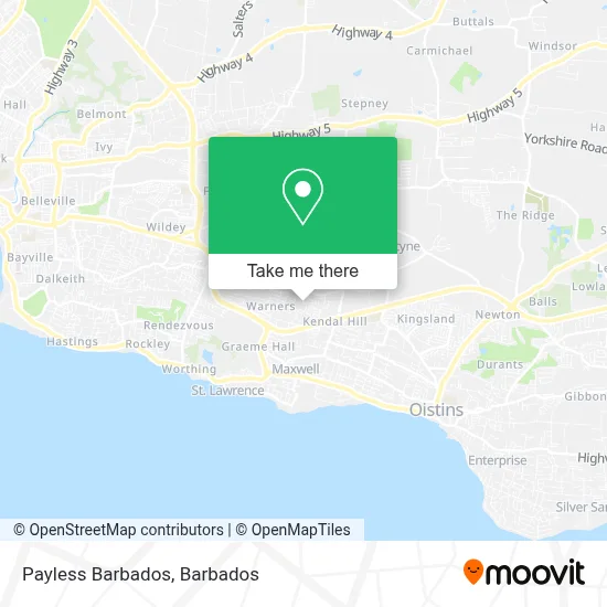 Payless Barbados map