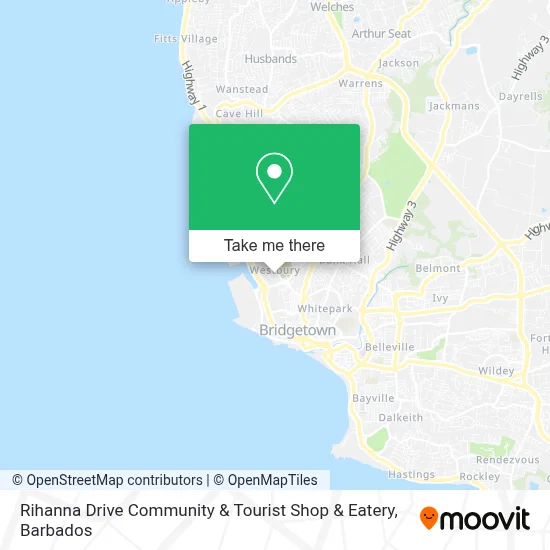 Rihanna Drive Community & Tourist Shop & Eatery map
