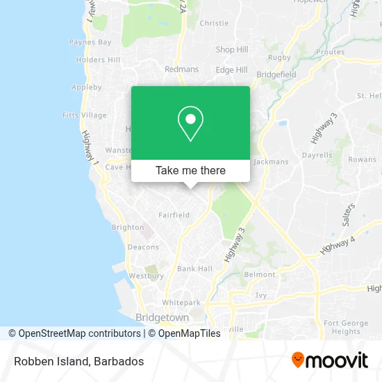 Robben Island map