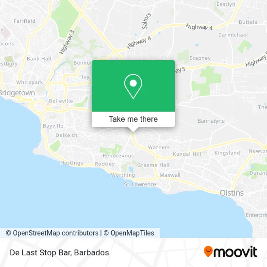 De Last Stop Bar map