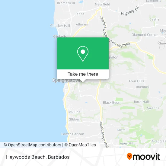 Heywoods Beach map