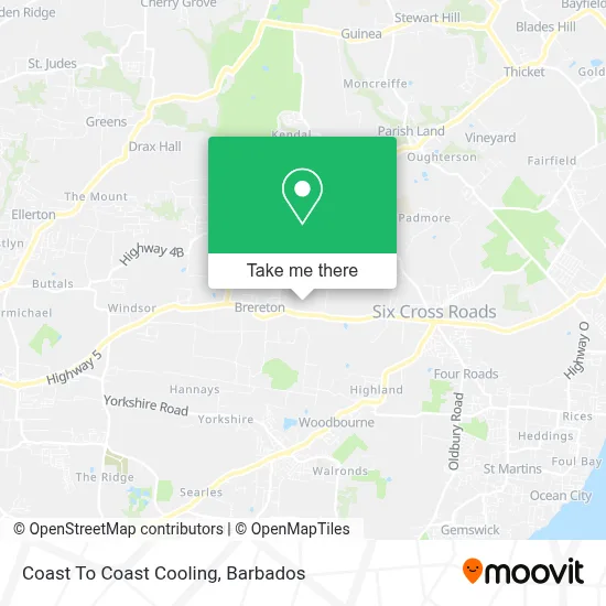 Coast To Coast Cooling map