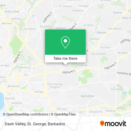 Dash Valley, St. George map
