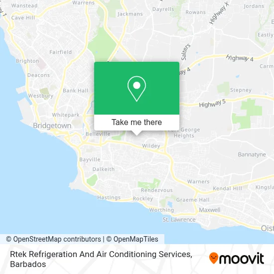 Rtek Refrigeration And Air Conditioning Services map