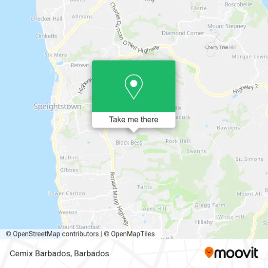 Cemix Barbados map
