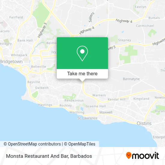 Monsta Restaurant And Bar map