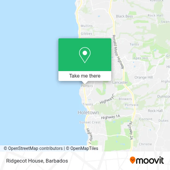 Ridgecot House map
