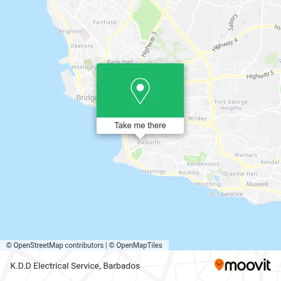 K.D.D Electrical Service map