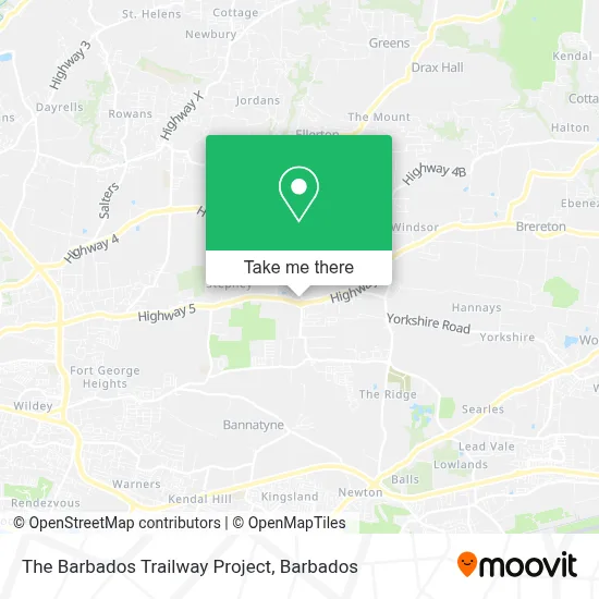 The Barbados Trailway Project map