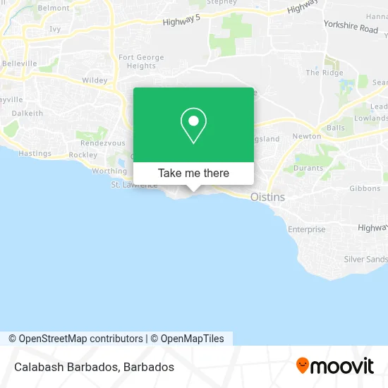Calabash Barbados map