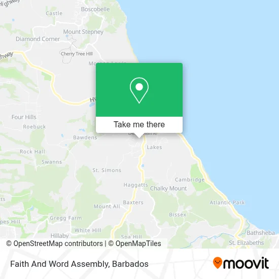 Faith And Word Assembly map