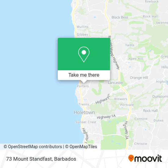 73 Mount Standfast map