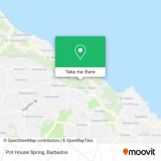 Pot House Spring map