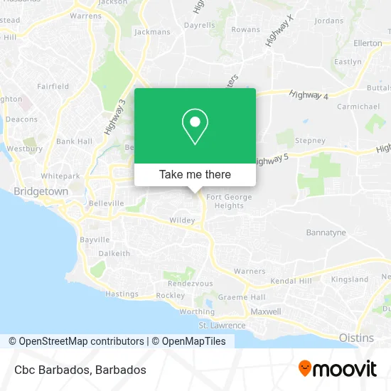 Cbc Barbados map