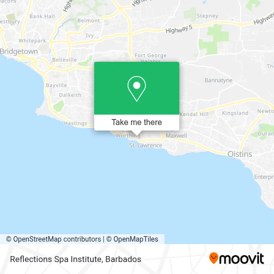 Reflections Spa Institute map