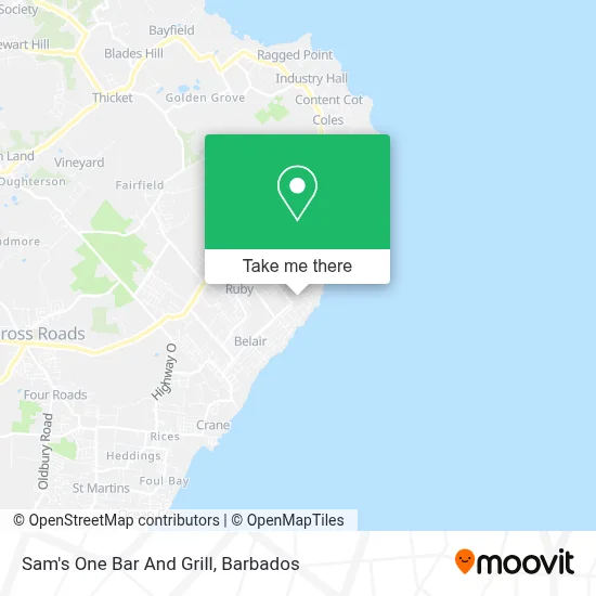 Sam's One Bar And Grill map