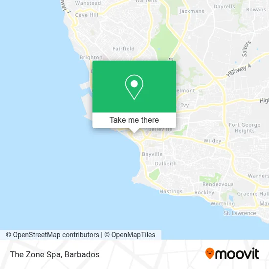 The Zone Spa map