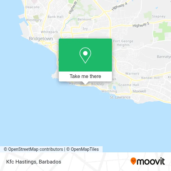 Kfc Hastings map